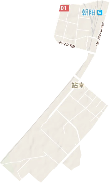 站南街道地形地图