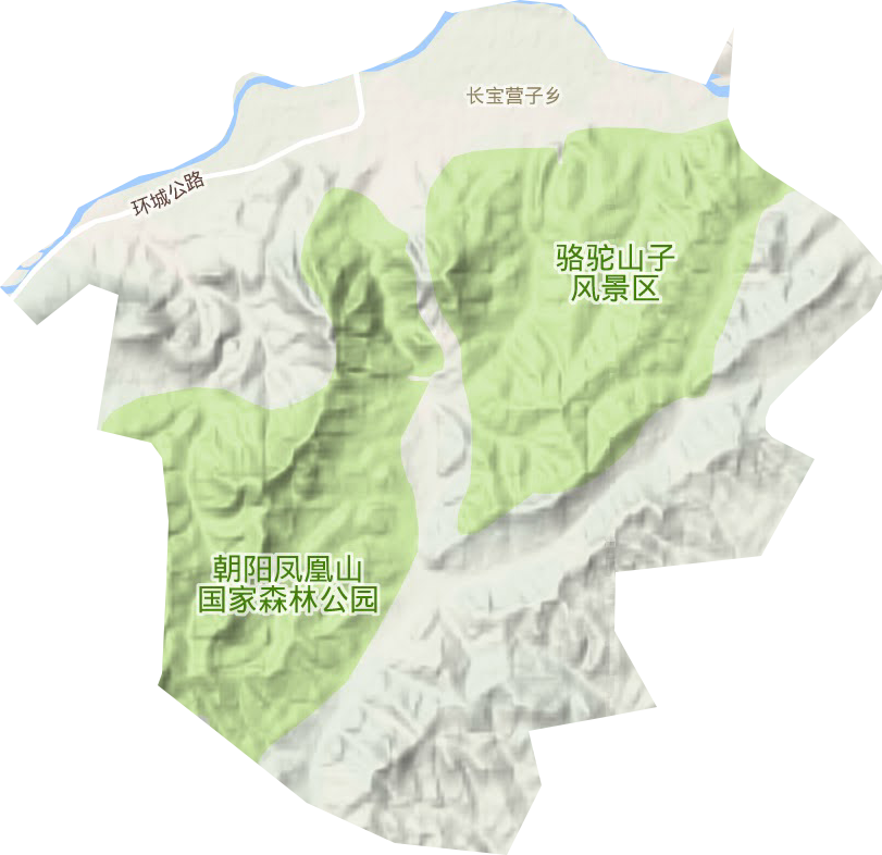 长宝营子乡地形地图