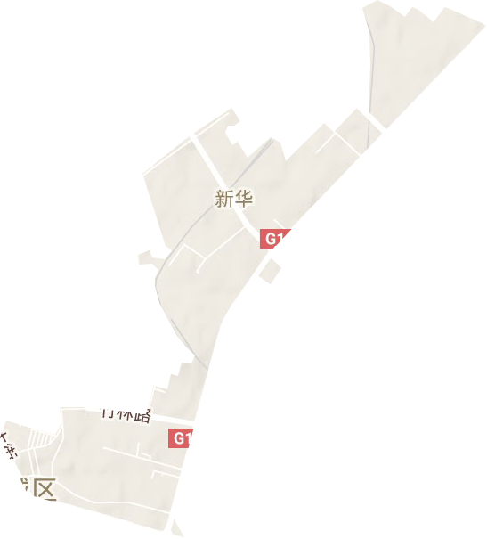 新华街道地形地图