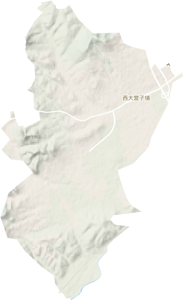 西大营子镇地形地图