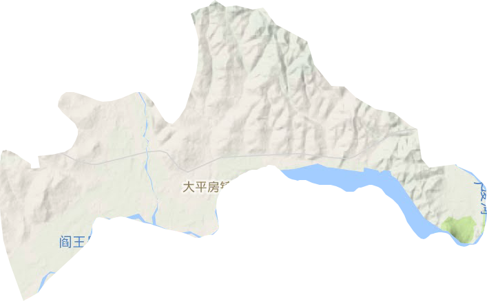 大平房镇地形地图