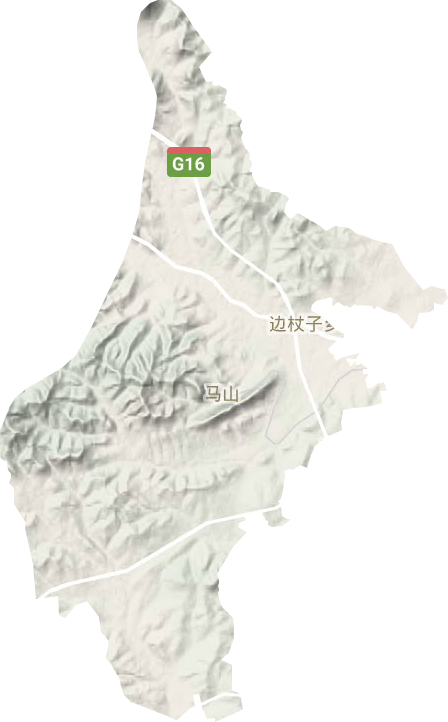 边杖子镇地形地图