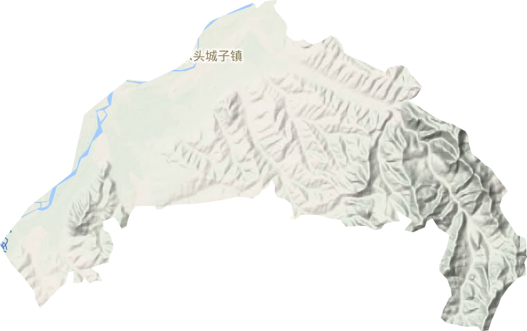 木头城子镇地形地图