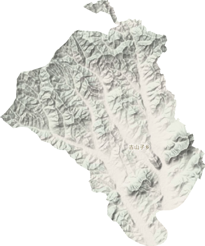古山子镇地形地图