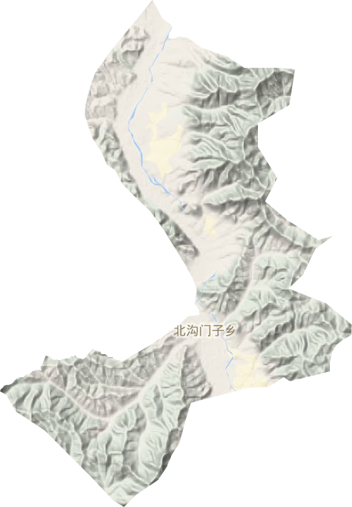 北沟门子乡地形地图