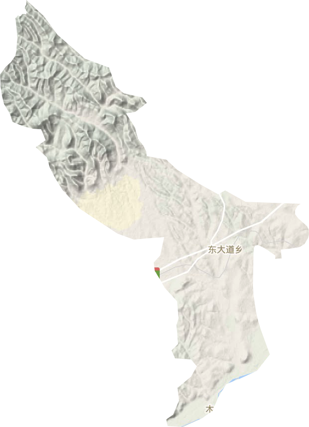 东大道乡地形地图