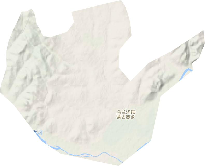 乌兰河硕蒙古族乡地形地图