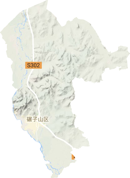 碾子山区地形地图