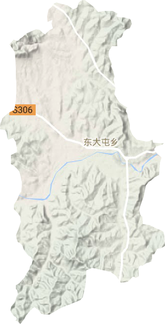 东大屯乡地形地图