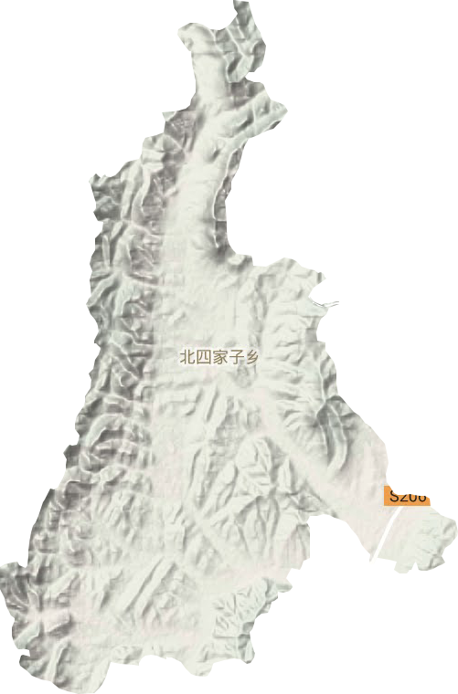 北四家子乡地形地图