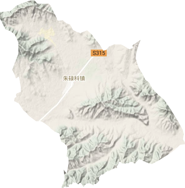 朱碌科镇地形地图