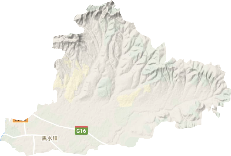 黑水镇地形地图
