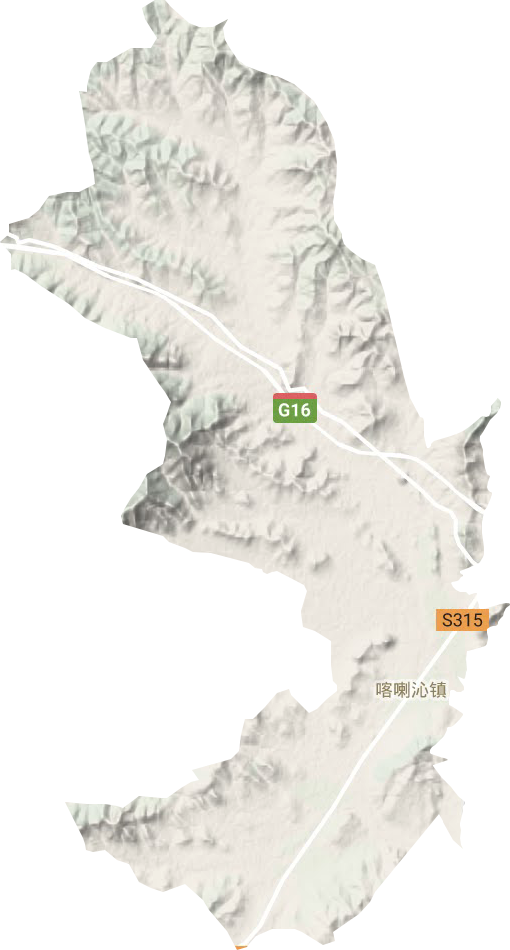 喀喇沁镇地形地图