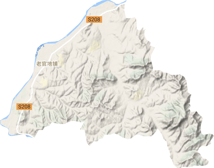 老官地镇地形地图