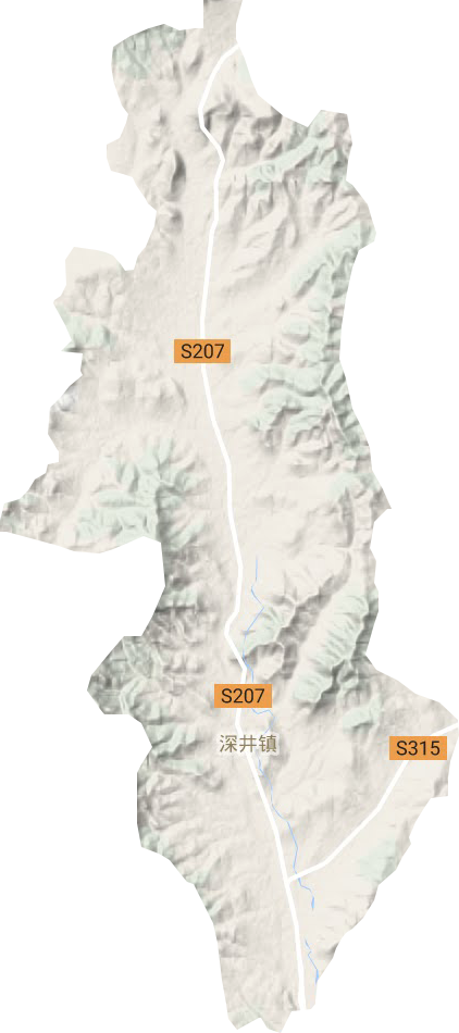 深井镇地形地图