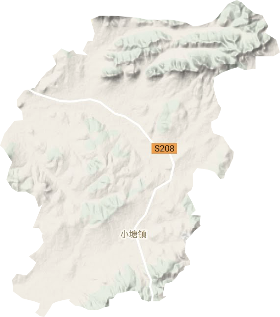 小塘镇地形地图