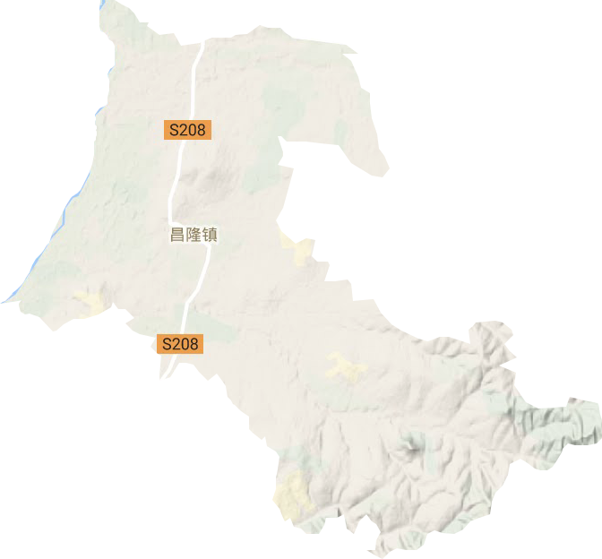 昌隆镇地形地图