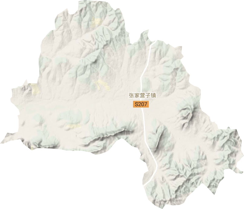 张家营子镇地形地图