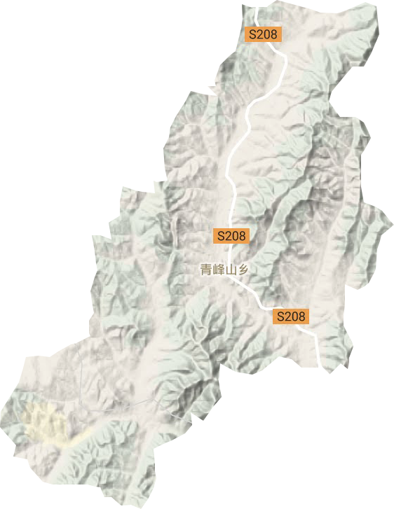 青峰山镇地形地图
