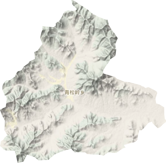 青松岭乡地形地图