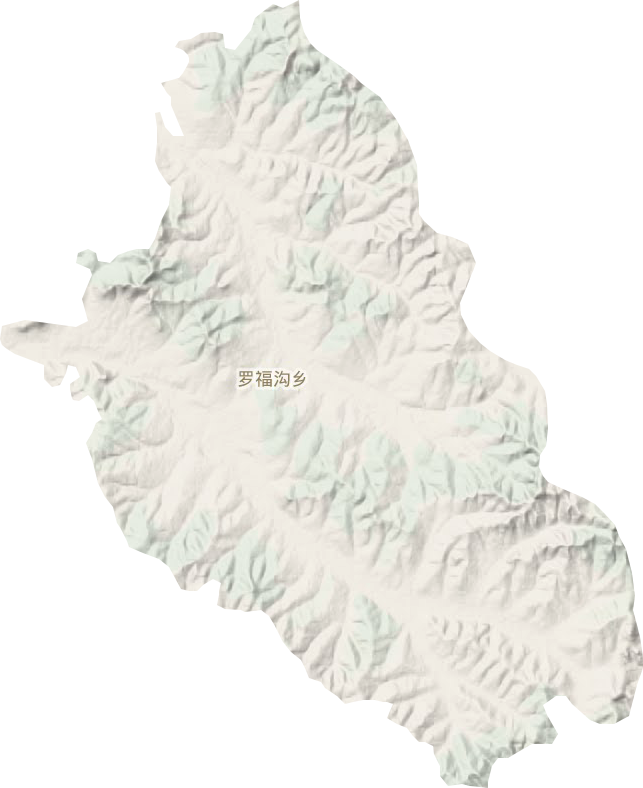 罗福沟乡地形地图
