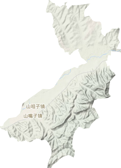 山嘴子镇地形地图