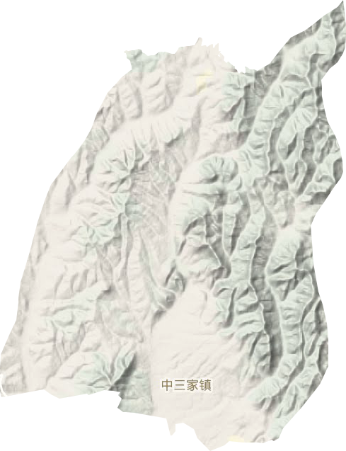 中三家镇地形地图