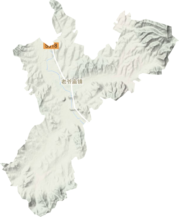 老爷庙镇地形地图