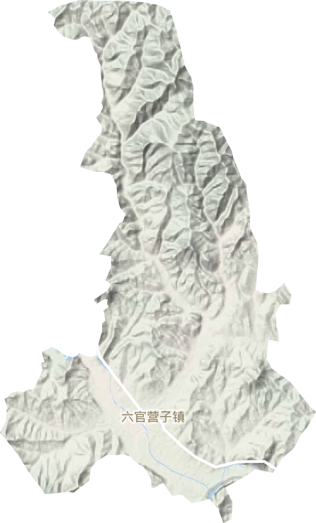 六官营子镇地形地图