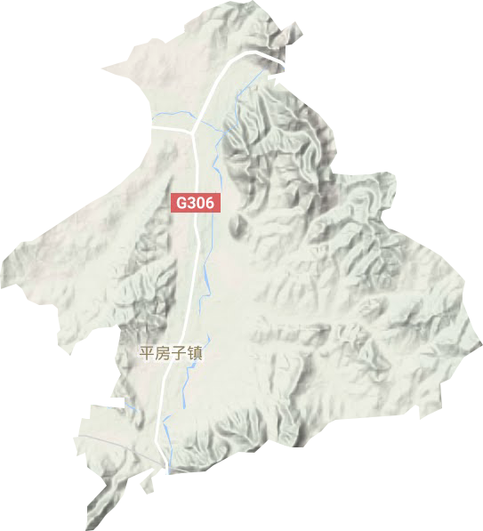 平房子镇地形地图