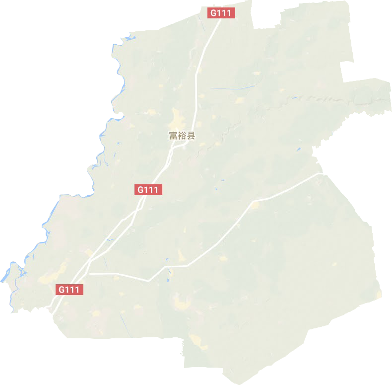 富裕县地形地图