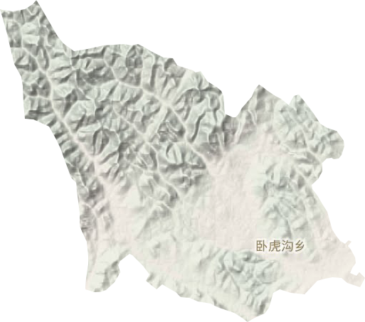 卧虎沟乡地形地图