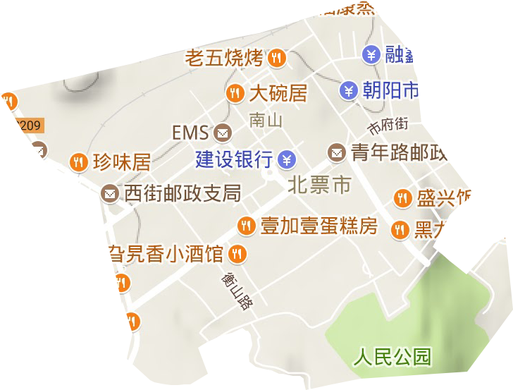 南山街道地形地图