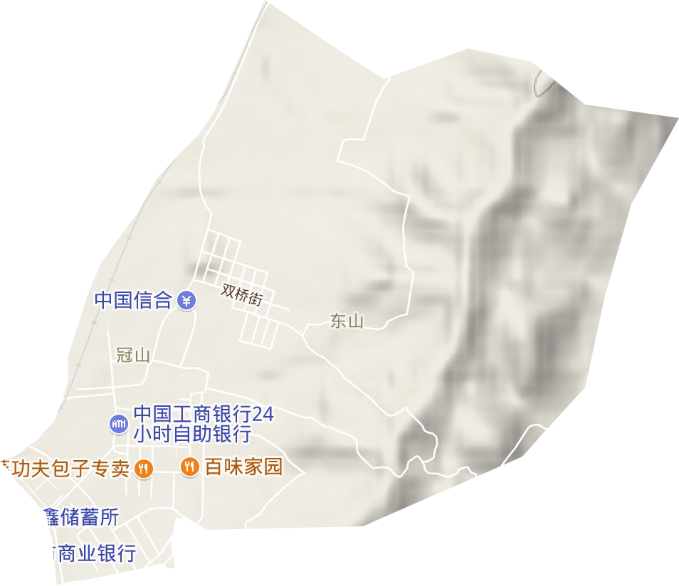 冠山街道地形地图