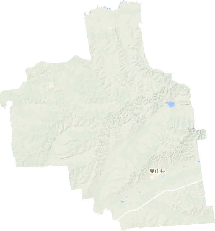 克山县地形地图