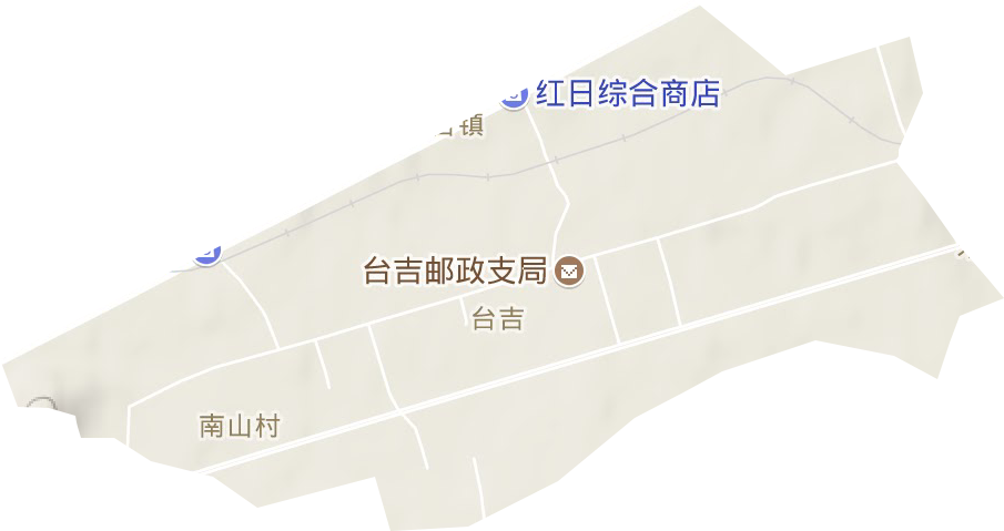 台吉街道地形地图