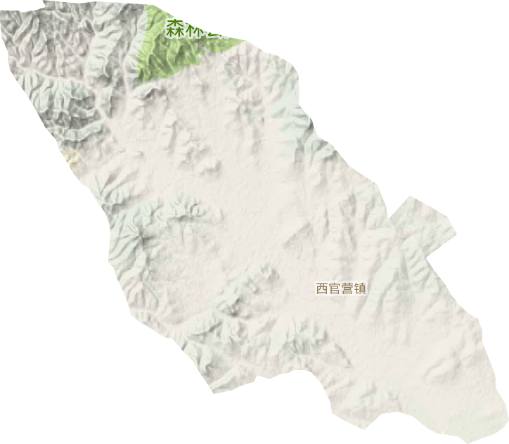 西官营镇地形地图