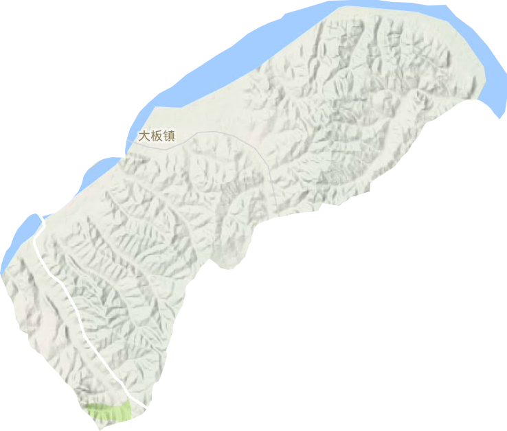 大板镇地形地图