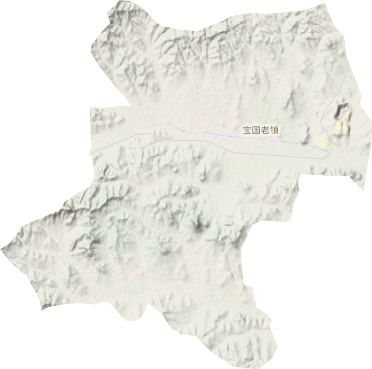 宝国老镇地形地图