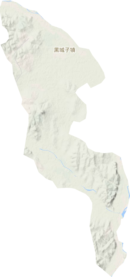 黑城子镇地形地图