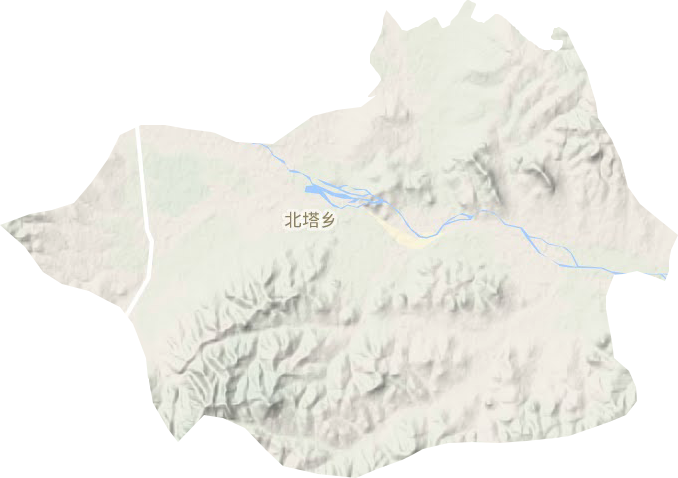 北塔镇地形地图