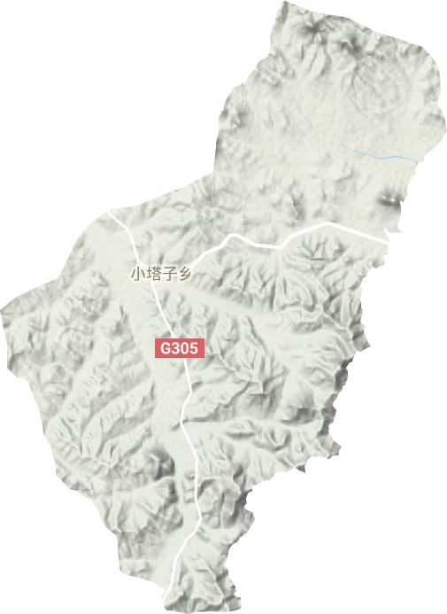 小塔子乡地形地图