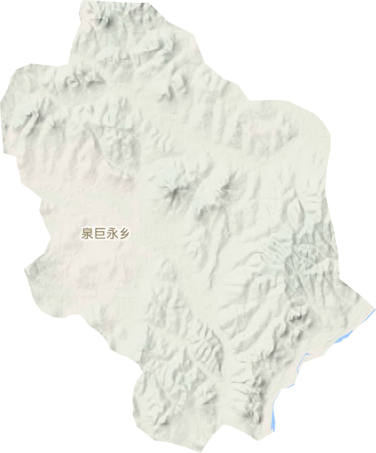 泉巨永乡地形地图
