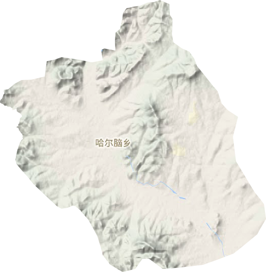 哈尔脑乡地形地图