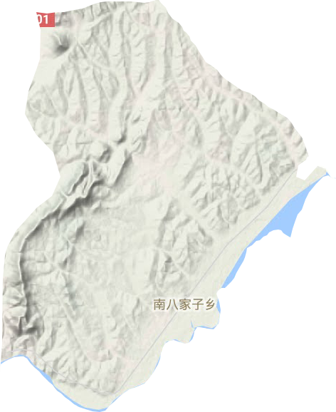南八家子乡地形地图