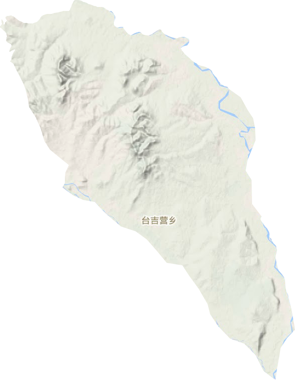 台吉营乡地形地图