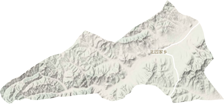 北四家乡地形地图