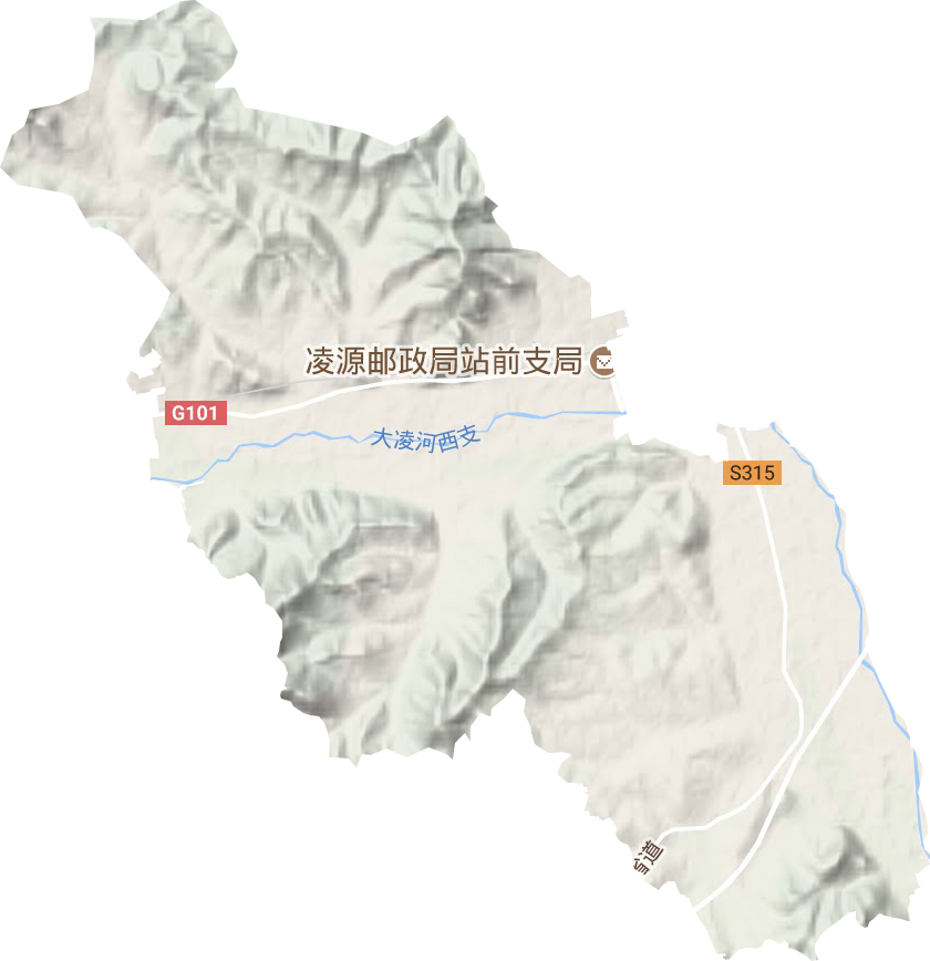 城关街道地形地图