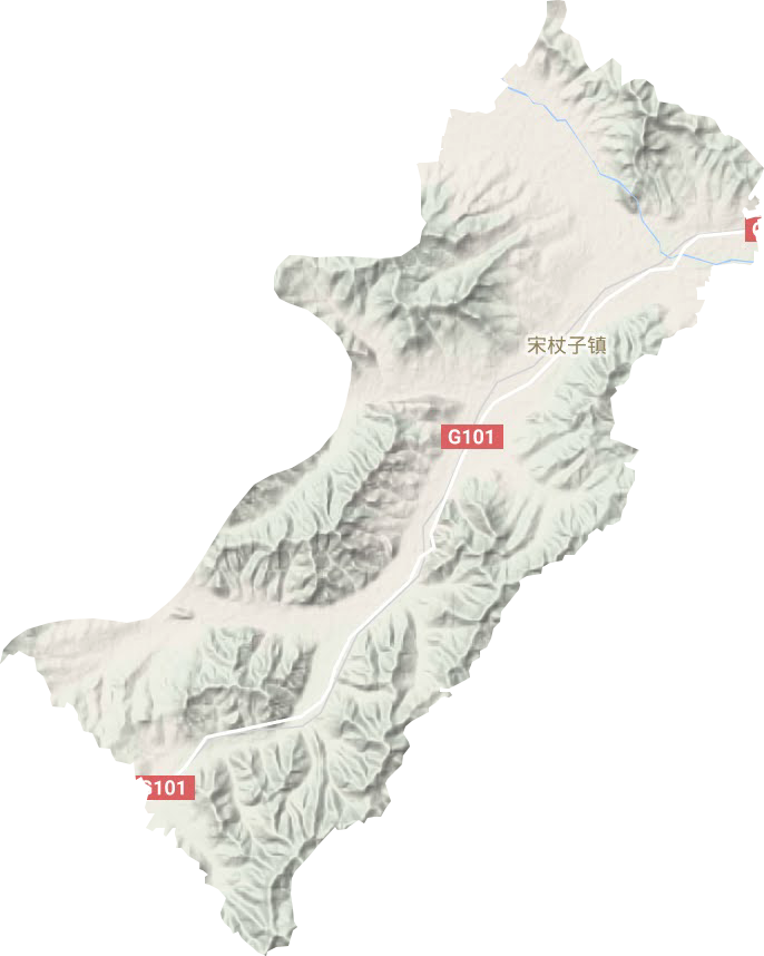 宋杖子镇地形地图