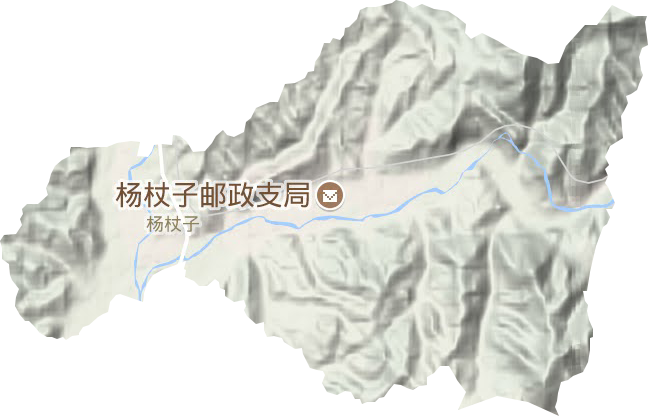 杨杖子镇地形地图